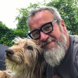 Scot Tares and his dog